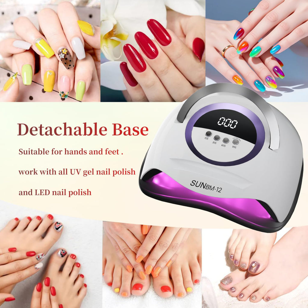 UV LED Nail Lamp with 72 Beads, 300W Gel Polish Nail Dryer