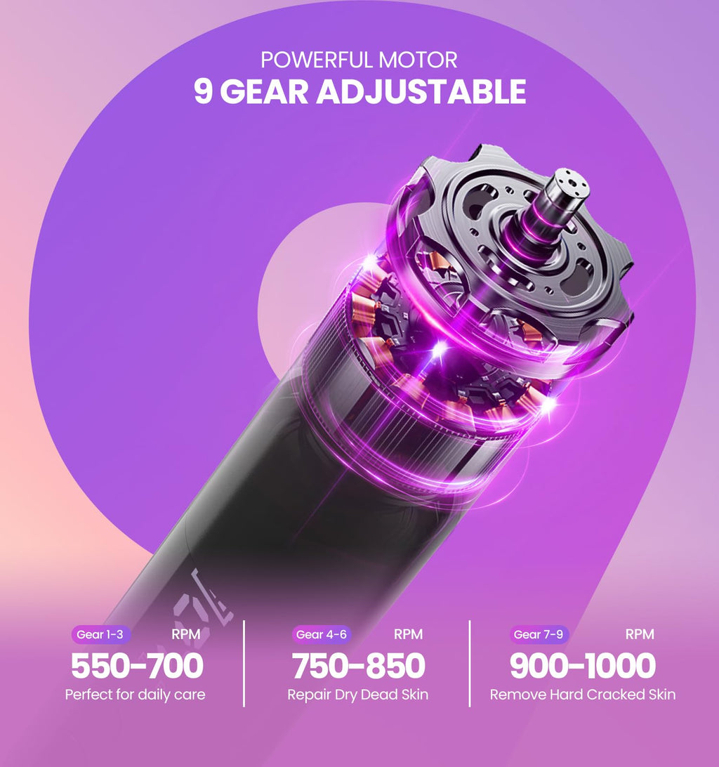 2-in-1 Electric Callus Remover and Nail Grinder with LED Display