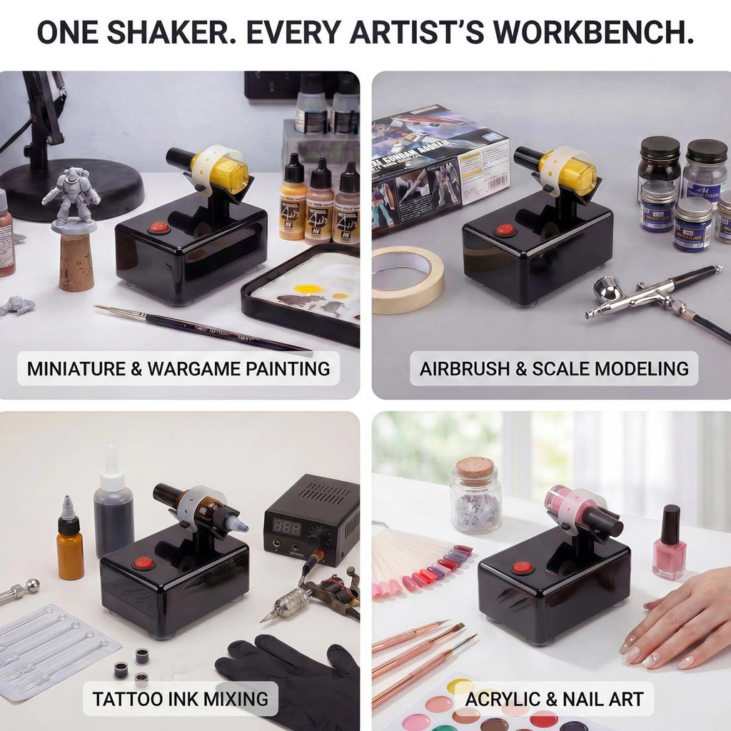 Paint Shaker Hands-Free Vortex Mixer for Model Paint, Nail Polish and Ink