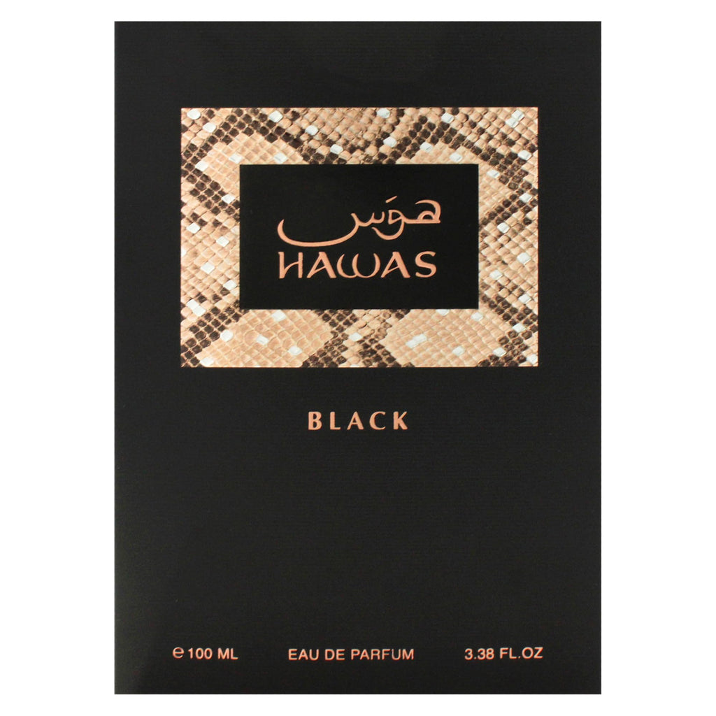 Rasasi Hawas Black Eau de Parfum Spray for Men, 3.38 oz
