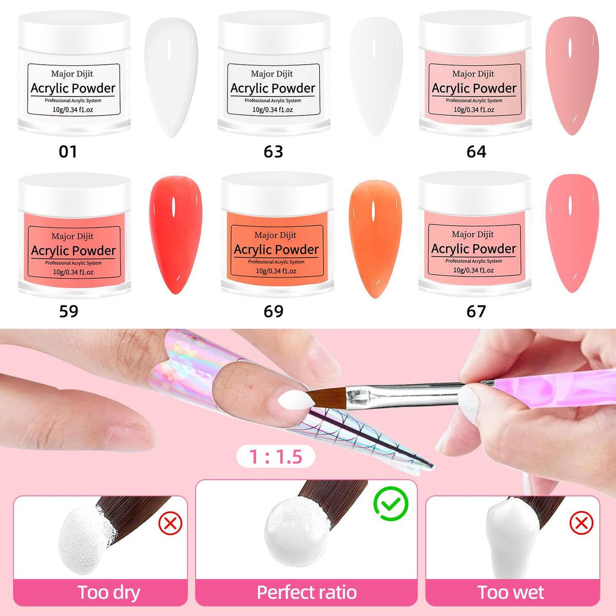 Acrylic Nail Kit with Drill and UV Light for Beginners