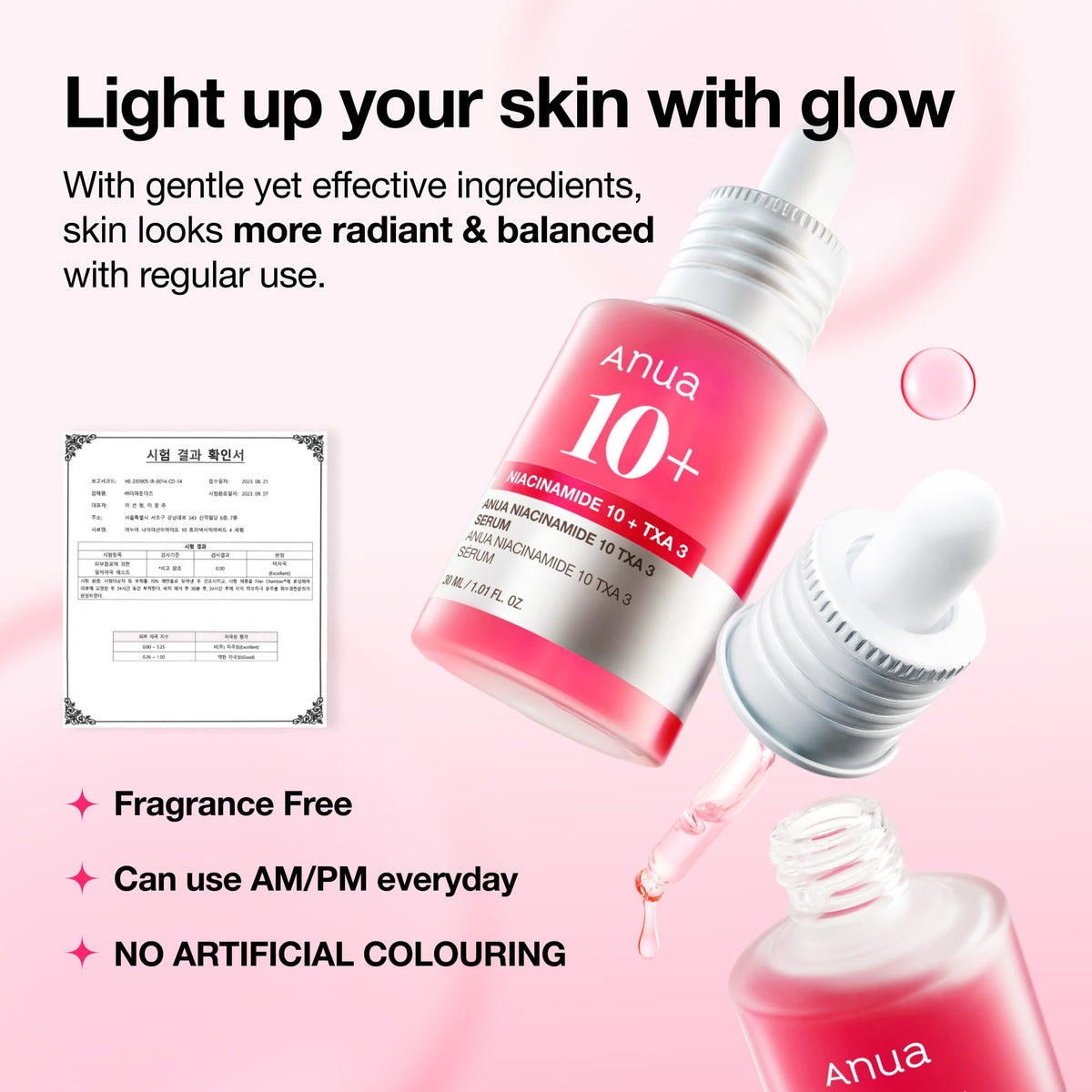 Anua Niacinamide 10% + TXA 4% Dark Spot Care Facial Serum, 1.01 fl oz