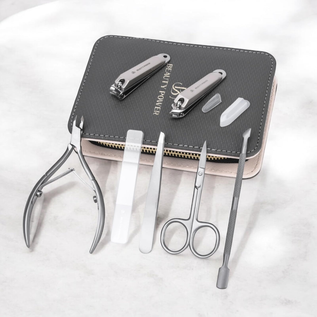 Beauty Power 7-in-1 Manicure and Pedicure Set with Stainless Steel Tools
