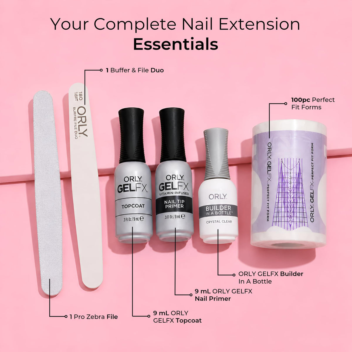 ORLY GELFX Builder In a Bottle Intro Kit for Nail Extensions