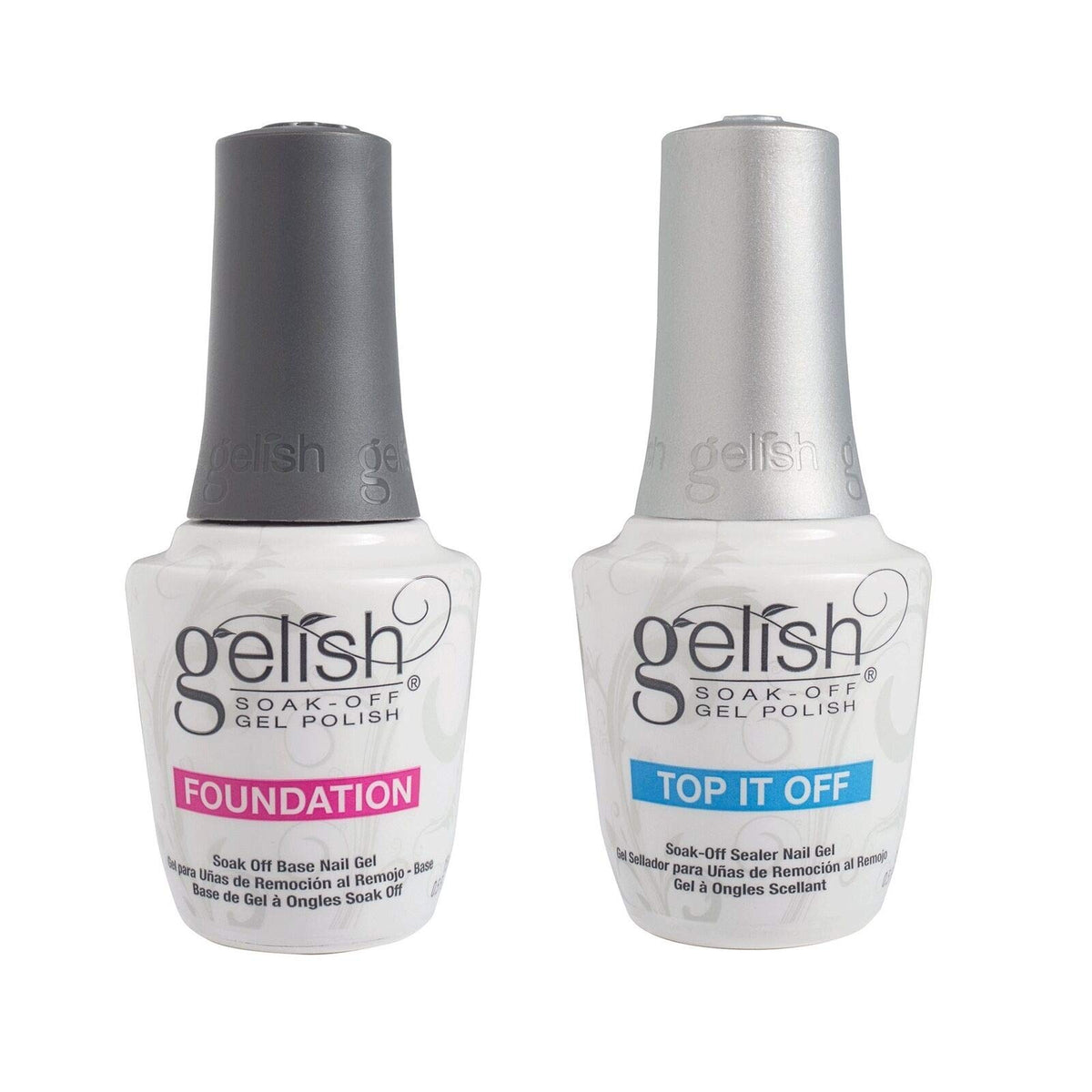 Gelish Dynamic Duo Soak Off Gel Nail Polish Foundation Base and Top Sealer