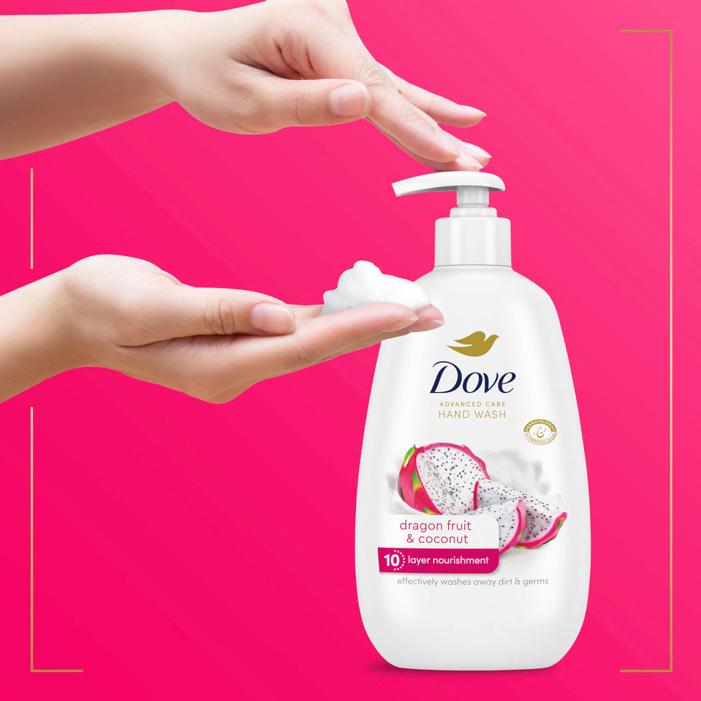 Dove Advanced Care Hand Wash 4 Count, Dragonfruit & Coconut