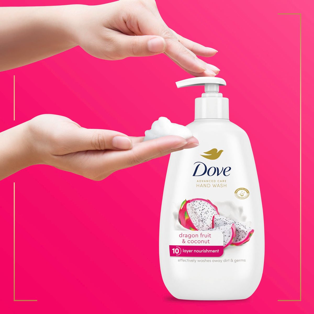Dove Advanced Care Hand Wash 4 Count, Dragonfruit & Coconut