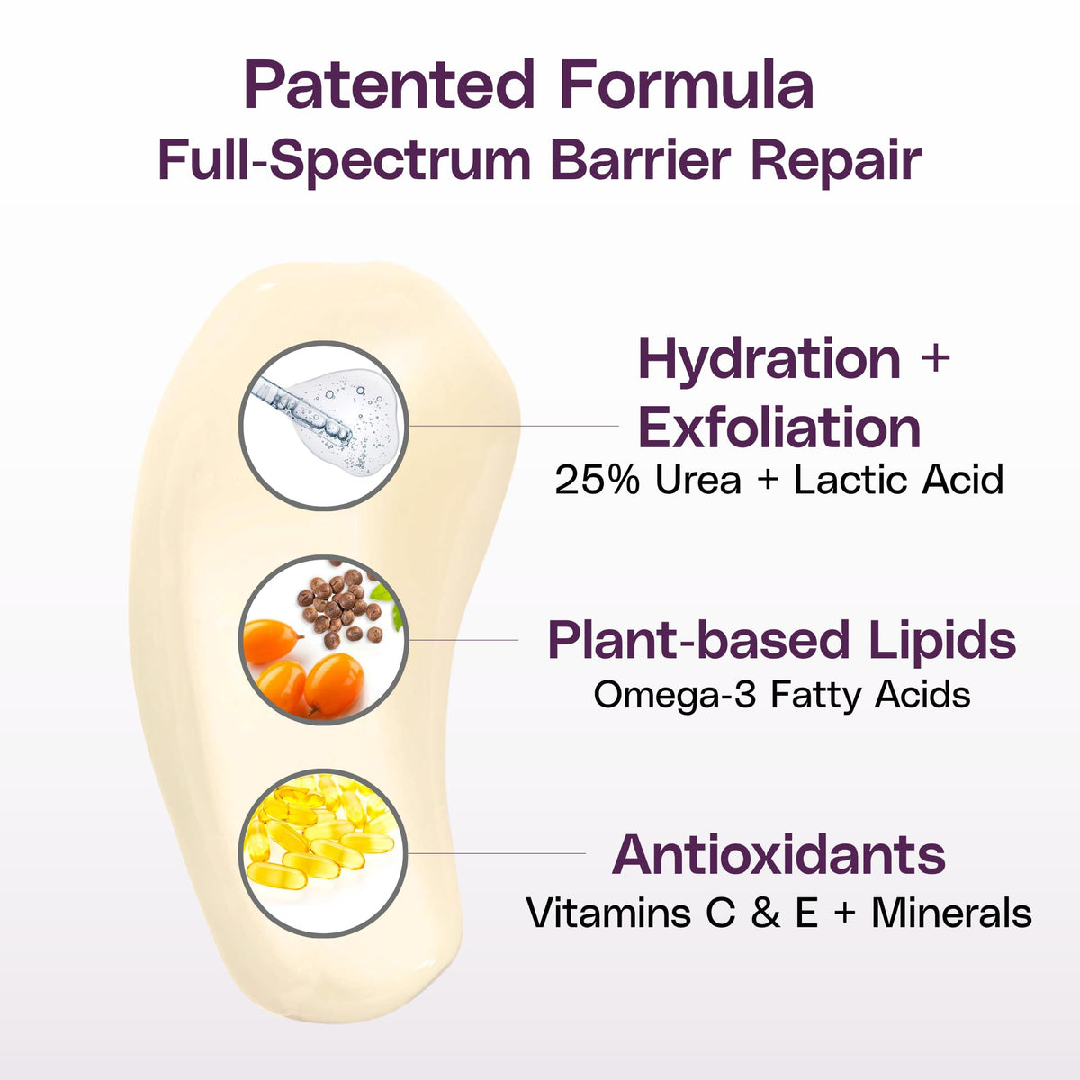 Rapid Crack Repair Cream, 25% Urea + Lactic Acid, 3 oz