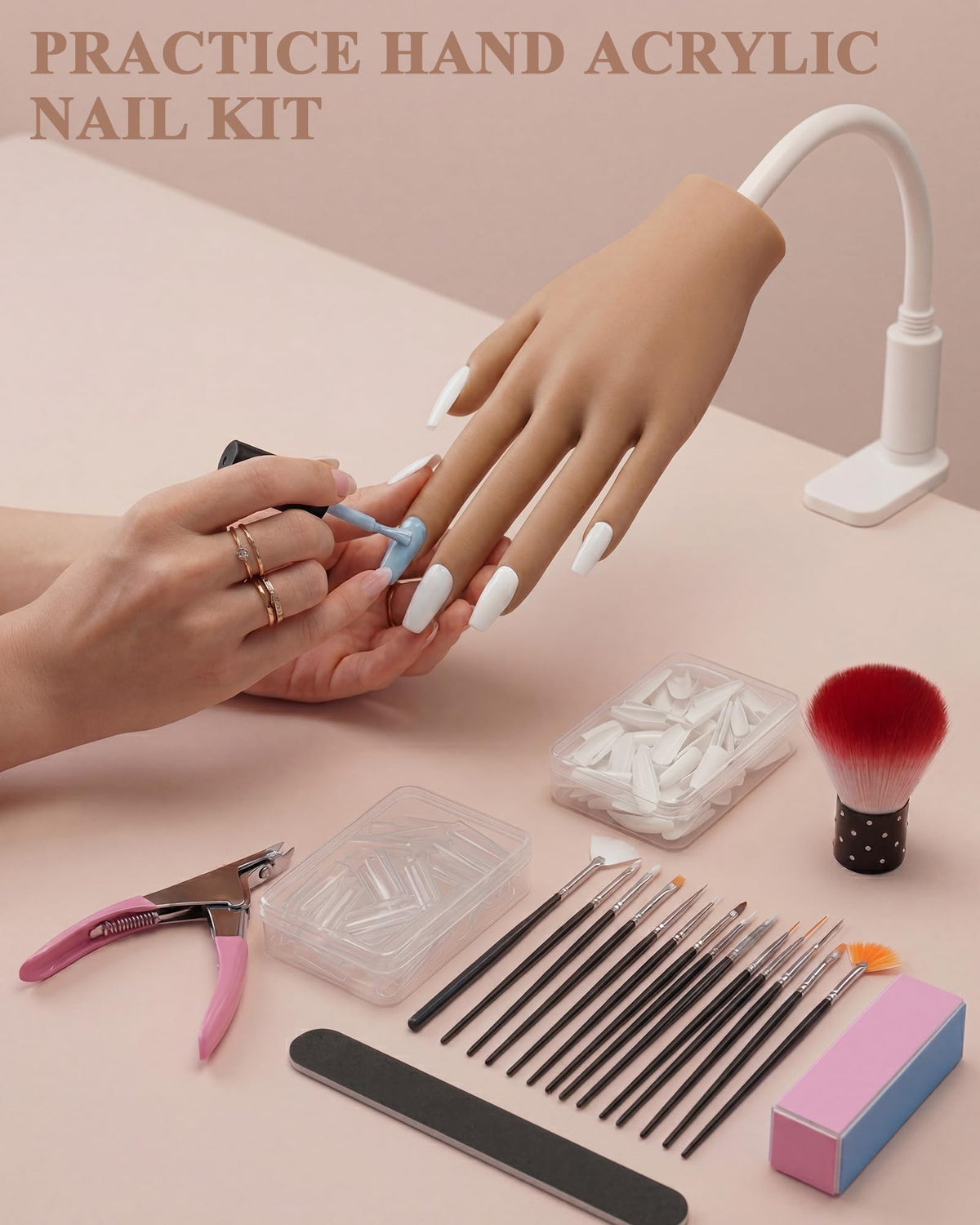Silicone Nail Practice Hand for Acrylic Nail Training