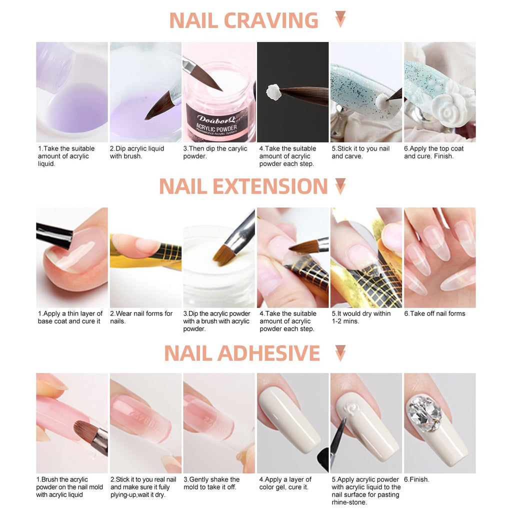 Acrylic Nail Kit with Drill, UV Light and Nail Art Accessories