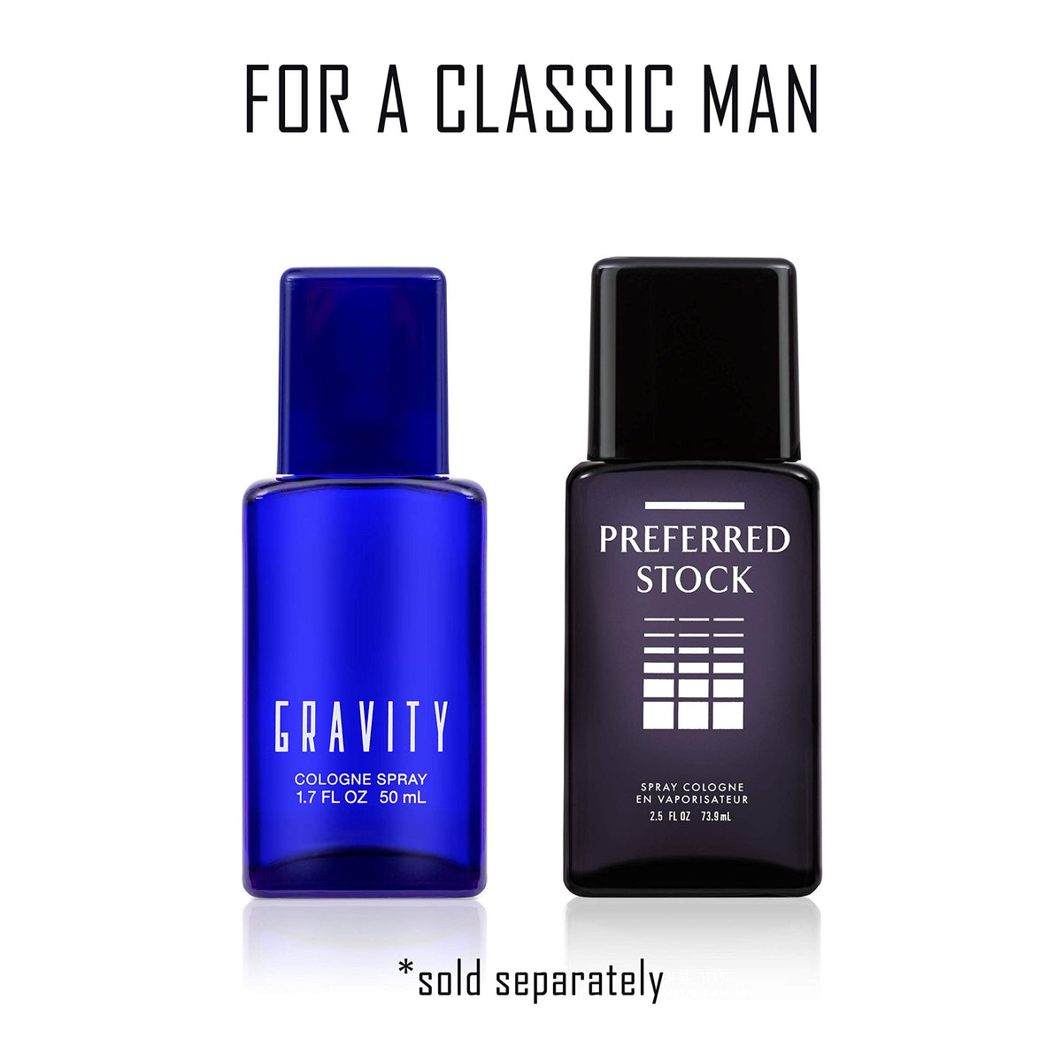 Coty Classics Gravity Men's Eau de Cologne Spray, Mandarin, Sage, Vanilla and Woods, 1.7 Fl Oz