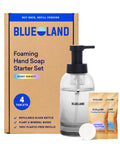 BLUELAND Foaming Hand Soap Set with Plastic-Free Refill Tablets