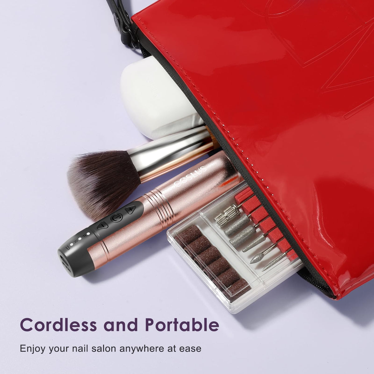 COSLUS C20 Cordless Nail Drill Electric File Kit for Manicure & Pedicure