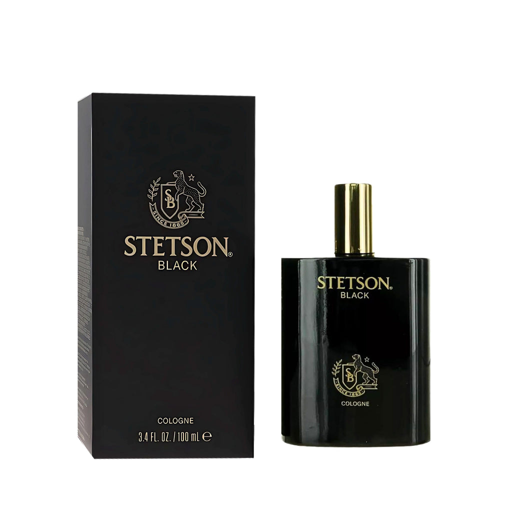 Stetson Black Eau de Cologne for Men Spray, 3.4 fl oz