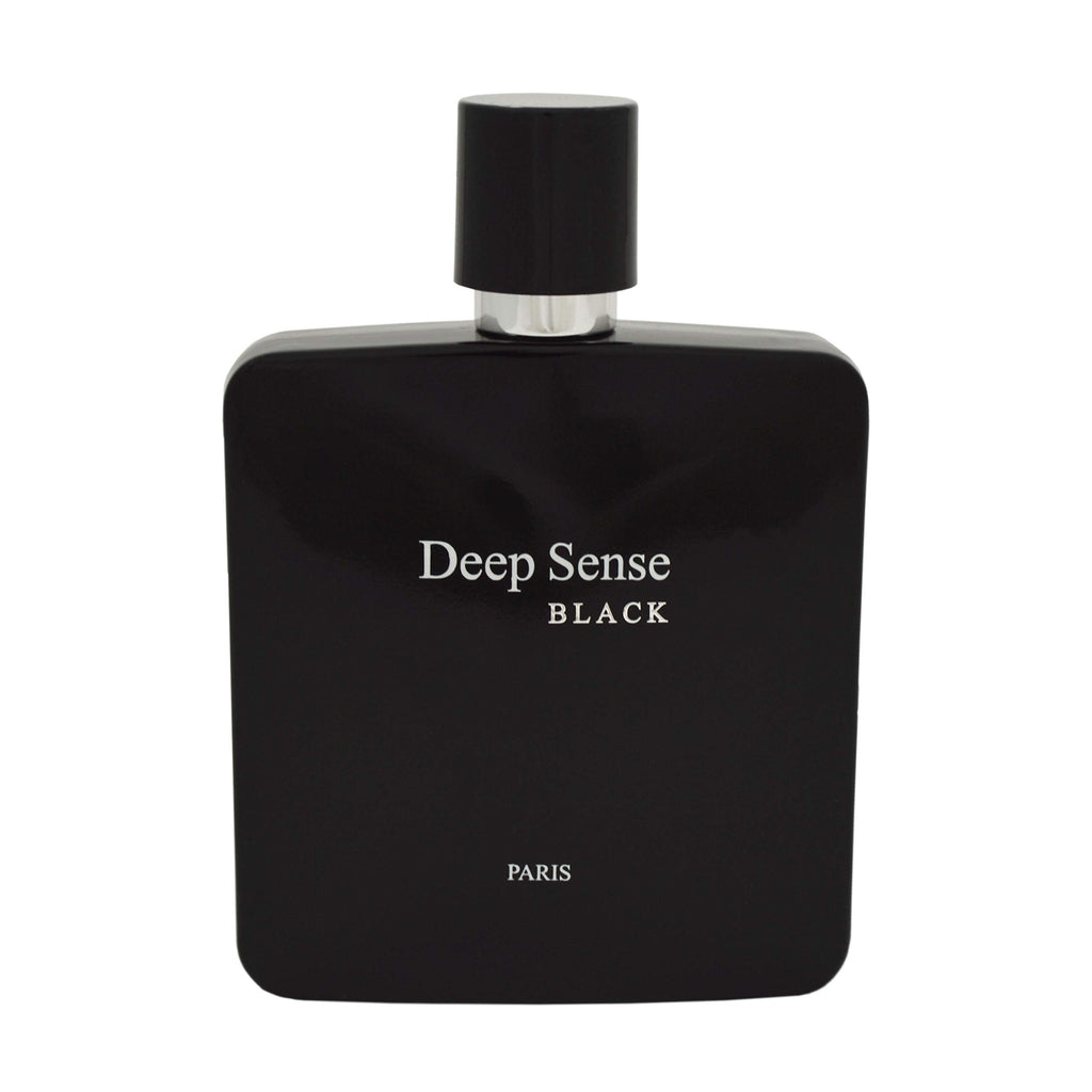 Deep Sense Black Eau de Parfum for Men, 3.3 Ounce