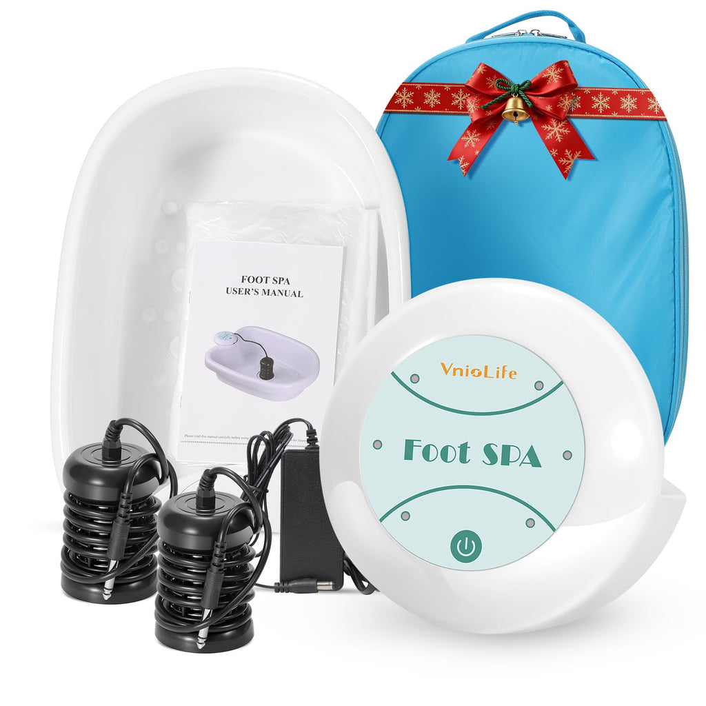WL VnioLife Ionic Foot Bath Detox Machine with Portable Bag, 100 Liners