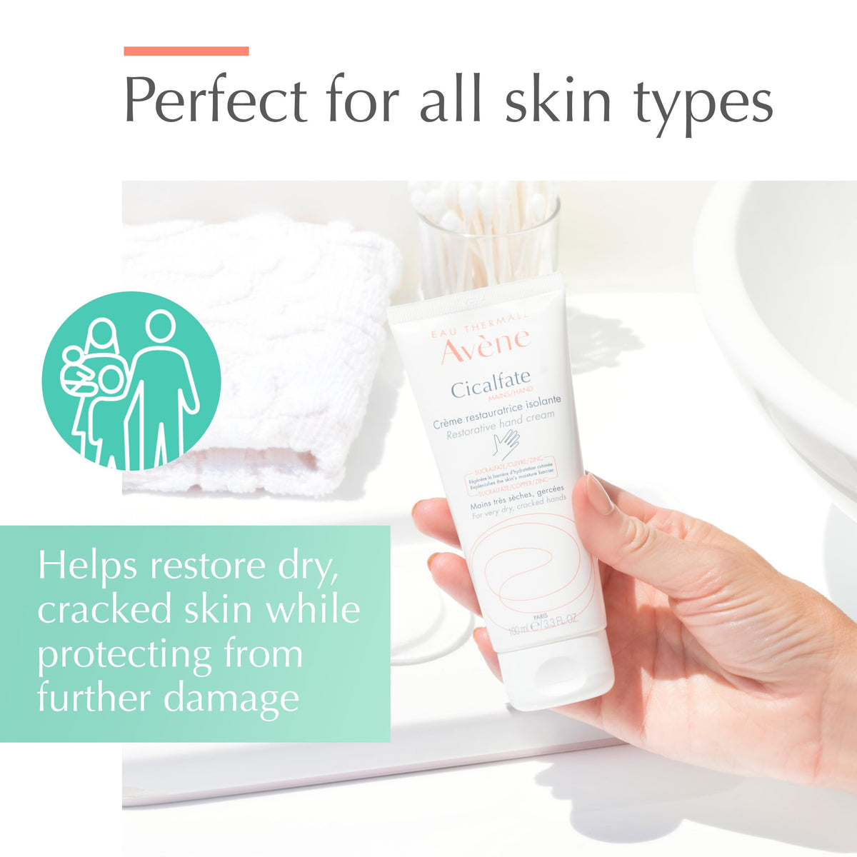 Avène Cicalfate Restorative Hand Cream for Very Dry, Cracked Hands
