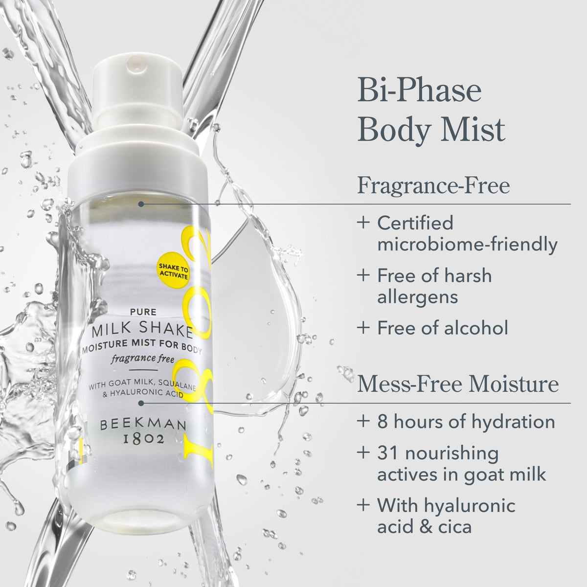 Beekman 1802 Milk Shake Alcohol-Free Hydrating Body Mist with Goat Milk