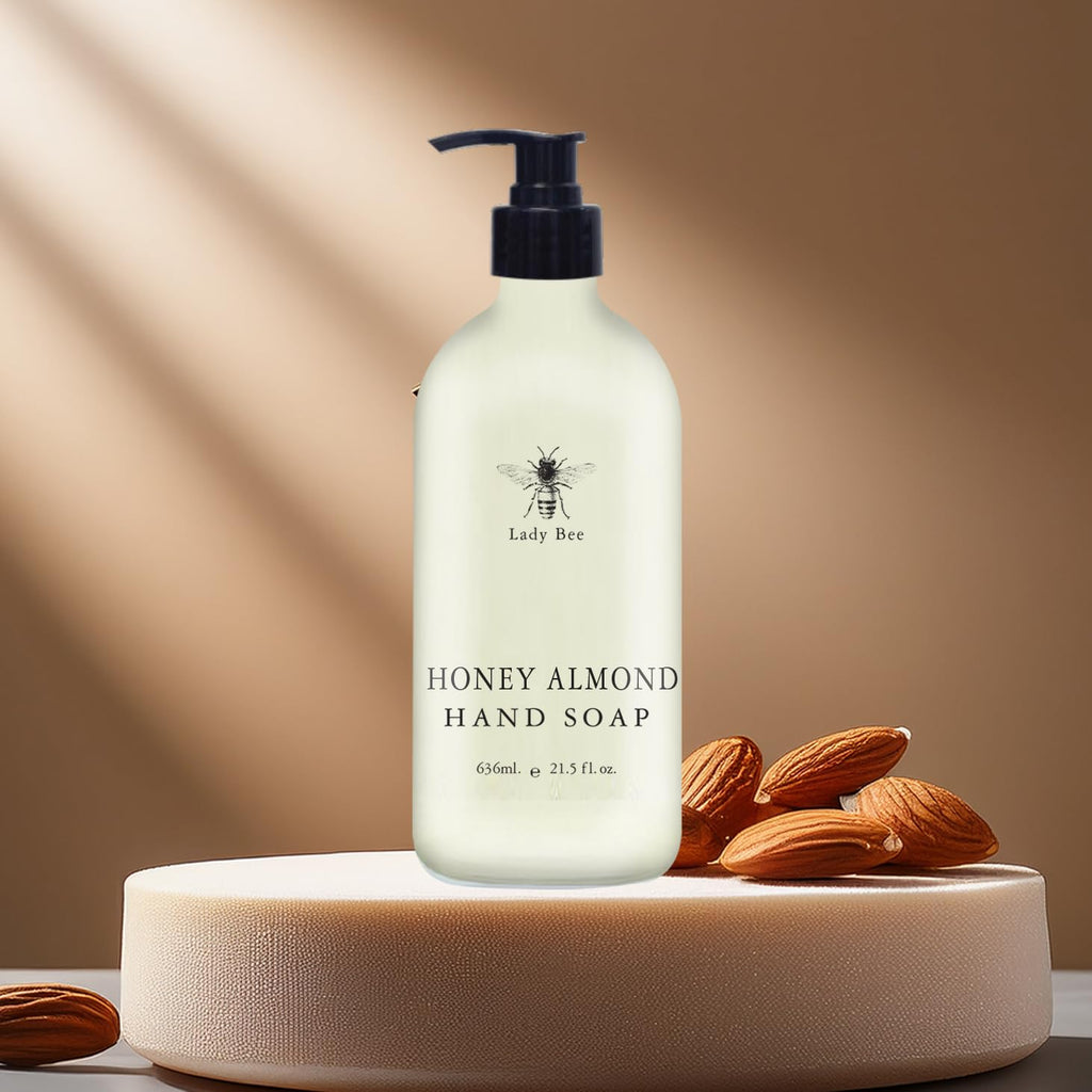 Home & Body Company Lady Bee Hand Soap Set, 4 Pack with Pump Dispensers