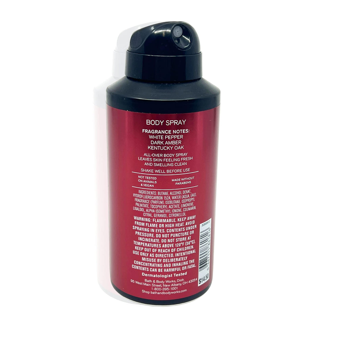 Bath & Body Works Bourbon Body Spray for Men, 3.7 oz, Pack of 3