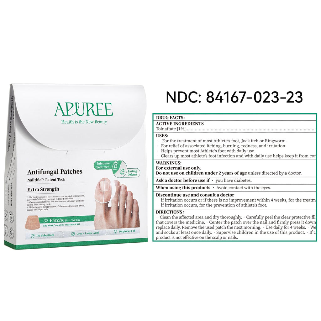 APUREE 1% Tolnaftate Fungal Nail Patches, 8-Hour Overnight Treatment