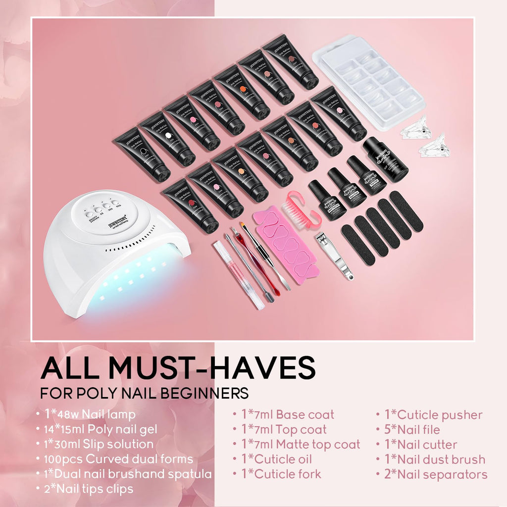 JEWHITENY Poly Gel Nail Extension Kit