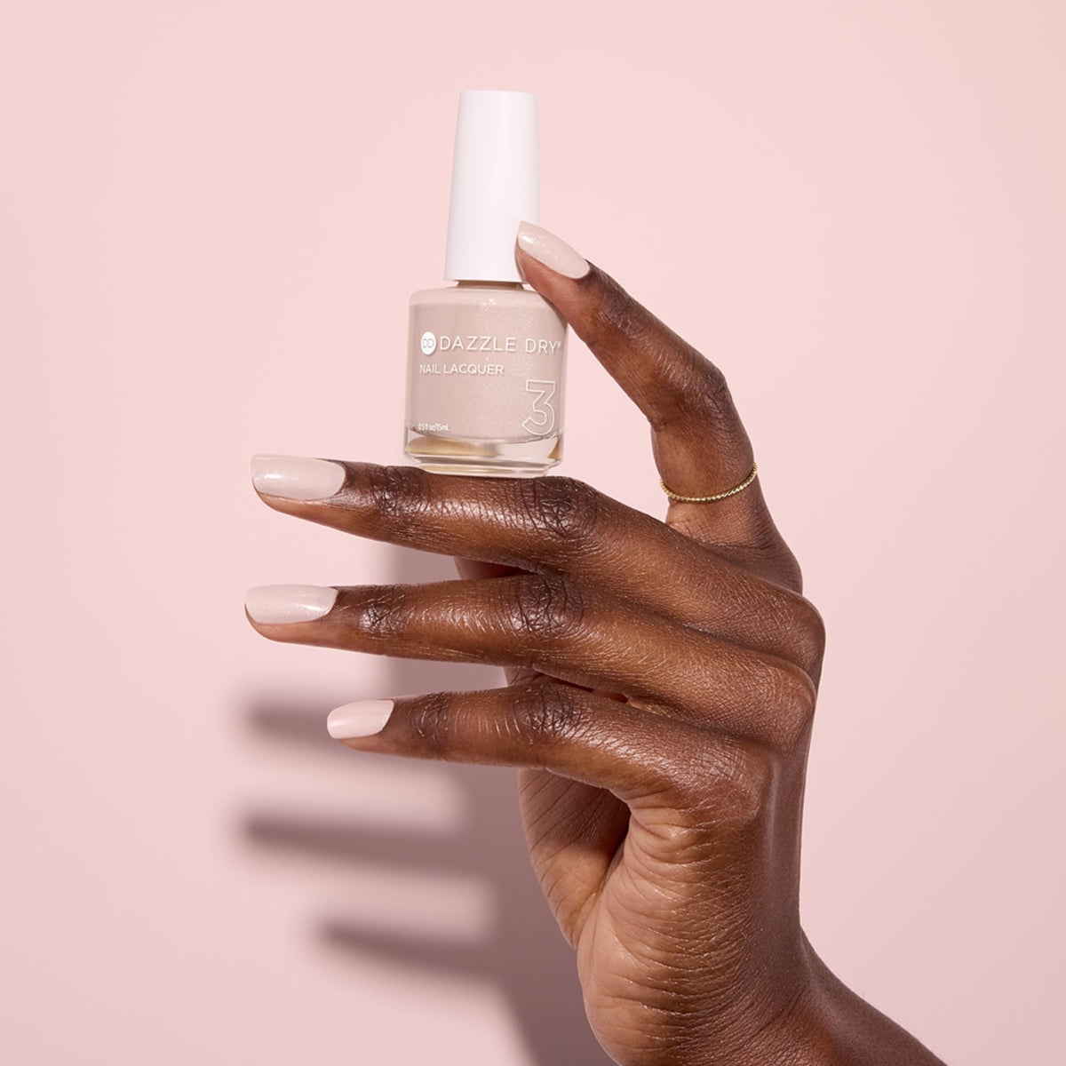 Dazzle Dry Nail Lacquer Step 3 – Wish, Light Almond Shimmer, 0.5 fl oz