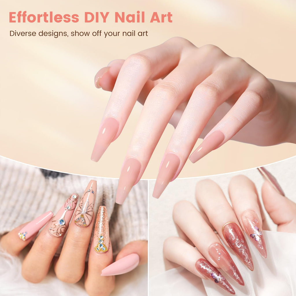 Complete Acrylic Nail Starter Kit for Beginners with Practice Hand and Drill