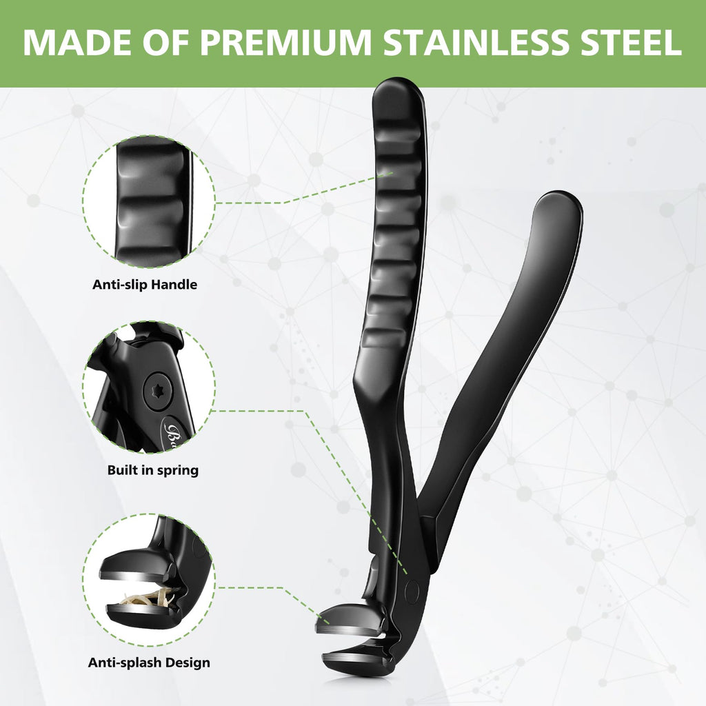 BALUCA Ergonomic Nail Clipper for Thick Toenails and Fingernails
