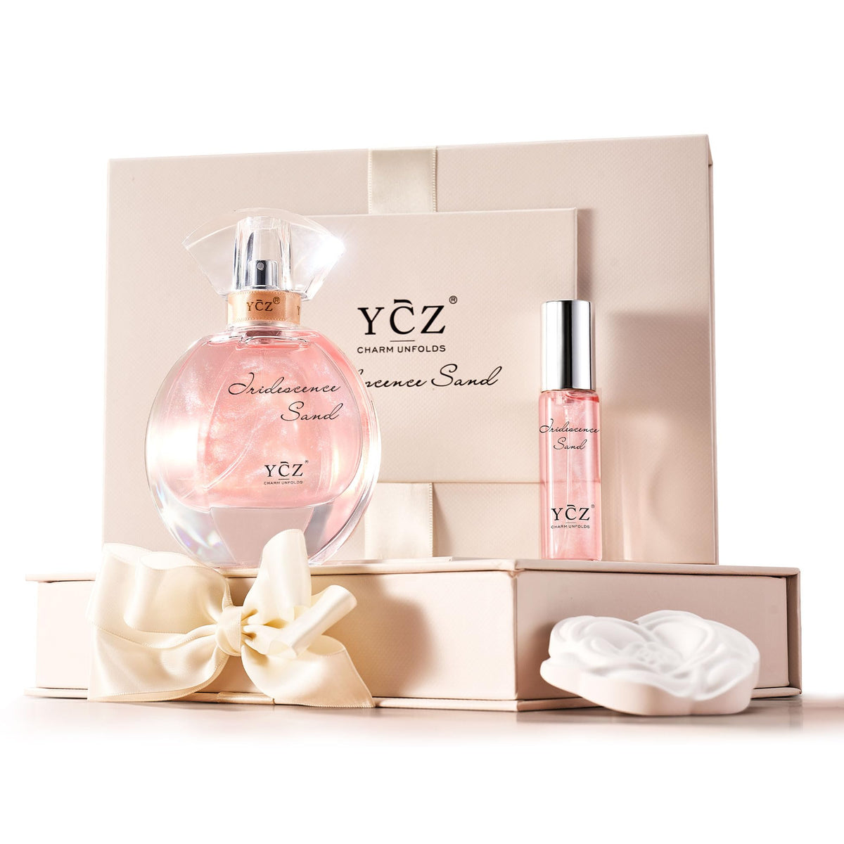 YCZ Women's Pink Quicksand Gold Eau de Parfum Gift Set