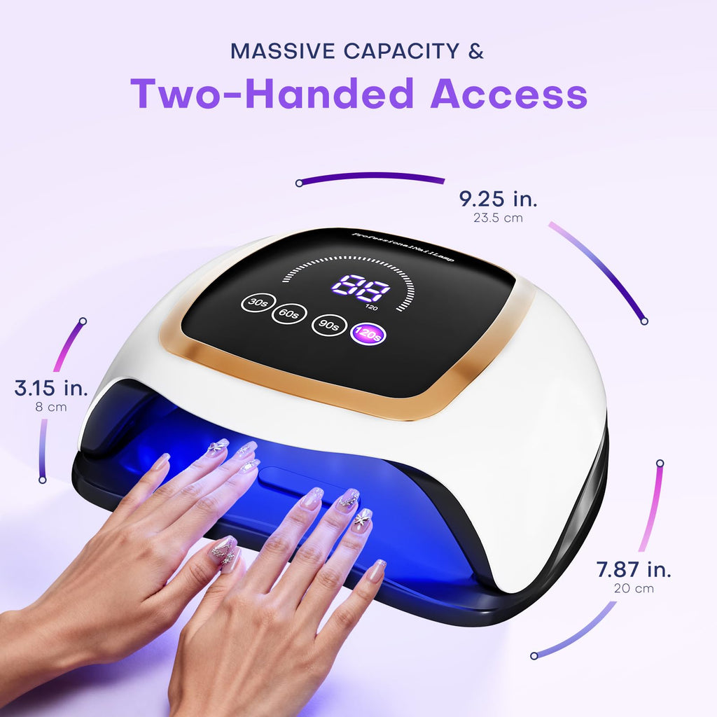 Gugusure 180W UV LED Nail Lamp with Touch Screen and Auto Sensor