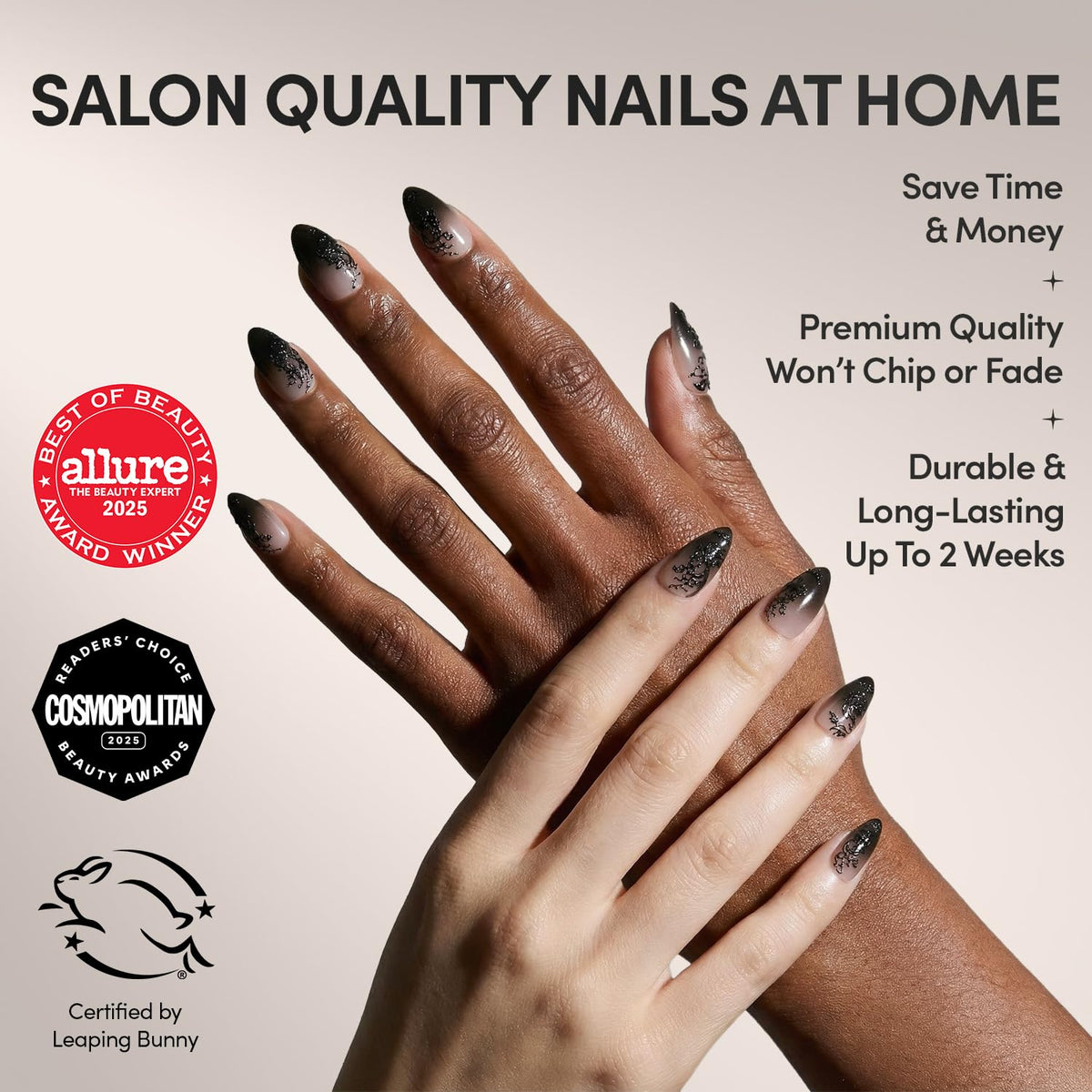 Glamnetic Press-On Nails - Salon-Style Reusable Nail Kit