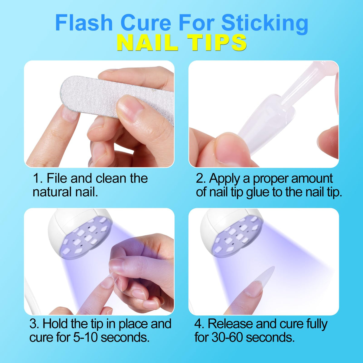 MEKK Gooseneck Flash Cure Nail Lamp, 36W Mini UV LED Light for Gel Nails