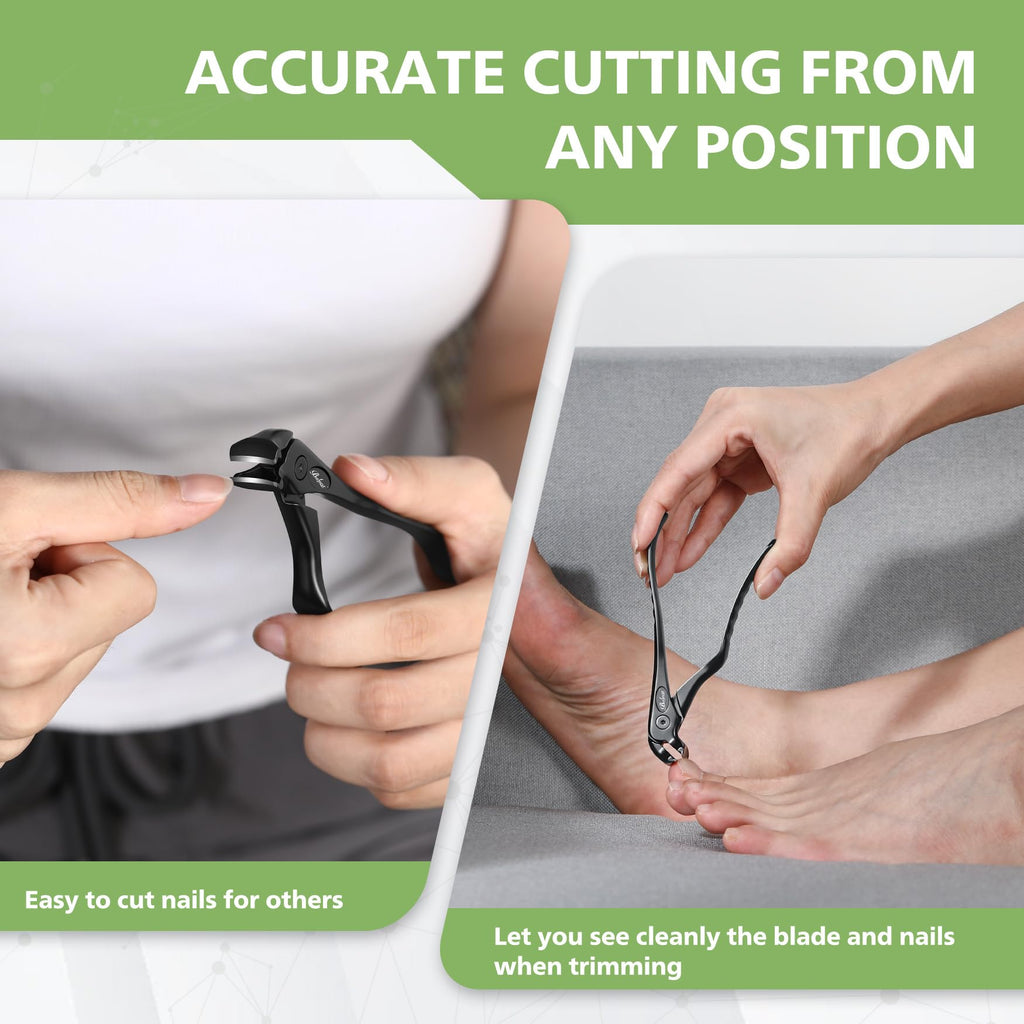 BALUCA Ergonomic Nail Clipper for Thick Toenails and Fingernails