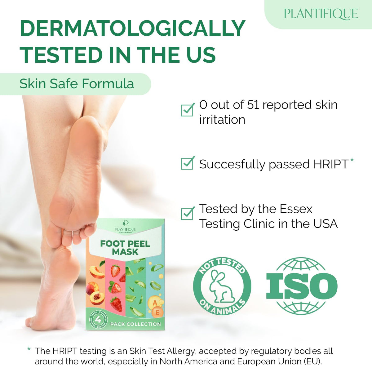 PLANTIFIQUE Foot Peeling Mask, Dermatologically Tested