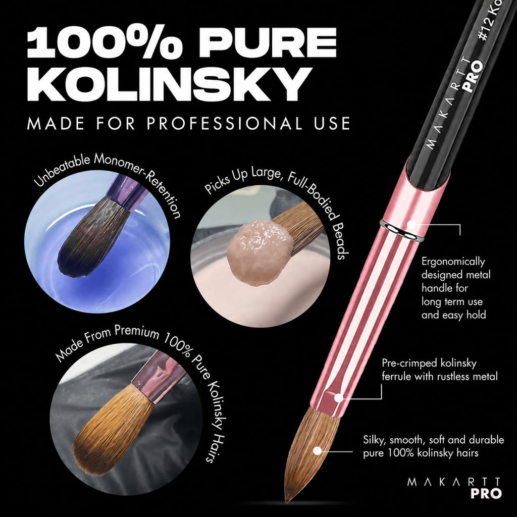 MakarttPro Pure Kolinsky Hair Acrylic Nail Brush