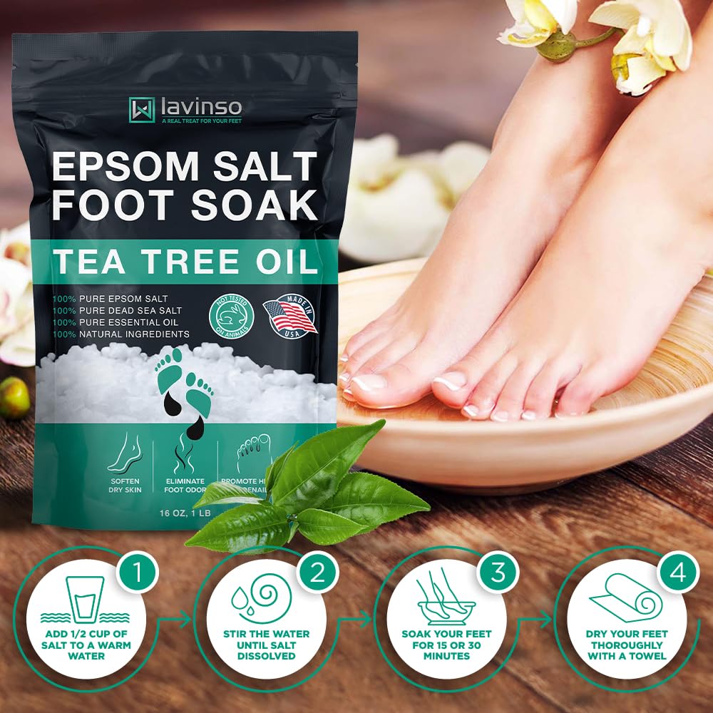 Tea Tree Oil Foot Soak with Epsom Salt