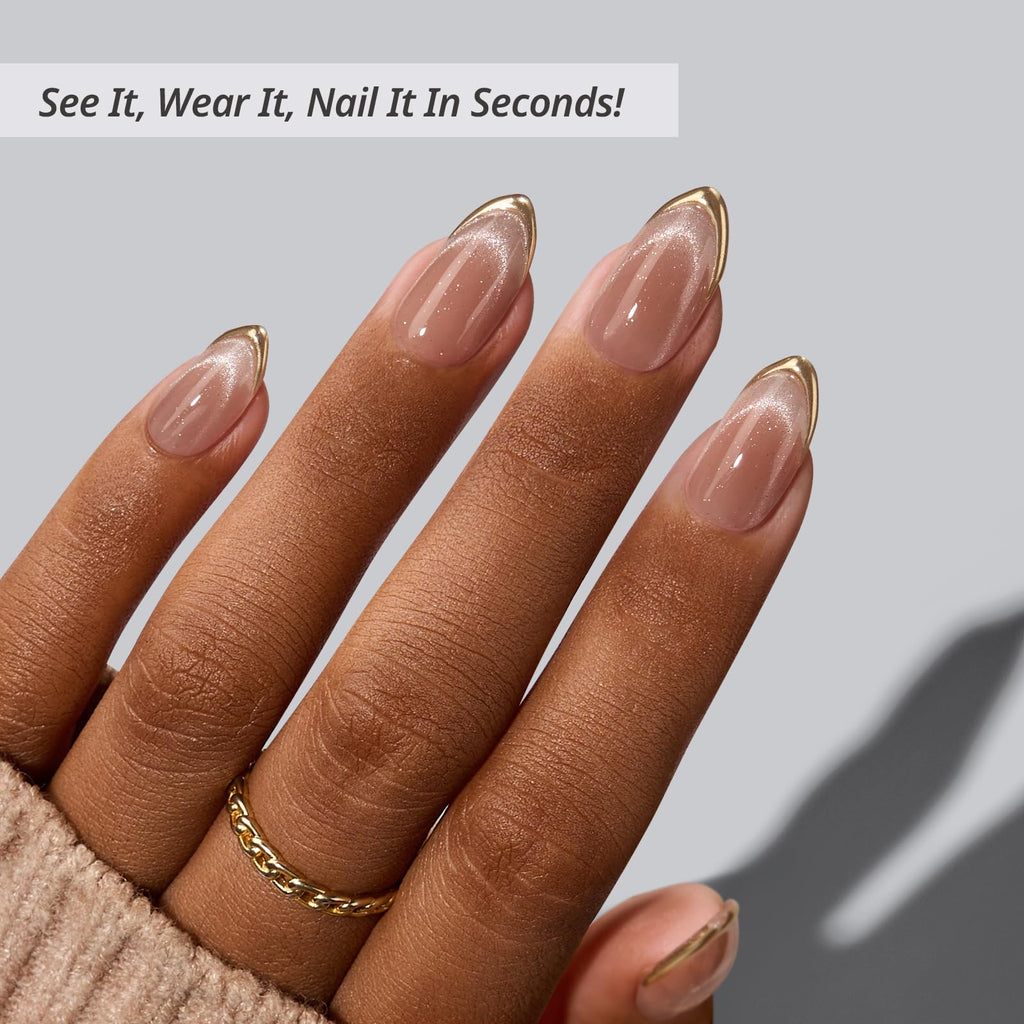 BTArtbox Press-On Nails, Lamp-Curable Soft Gel, Salon-Quality Natural Look