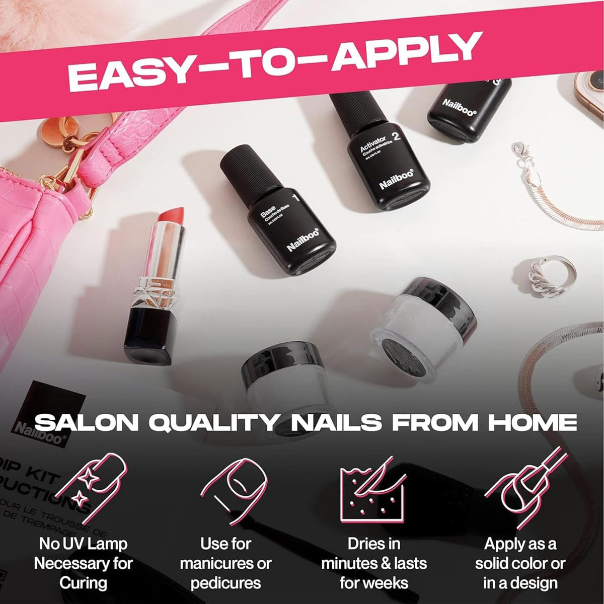 Nailboo Dip Powder Nail Kit – Long-Lasting Nails Without UV