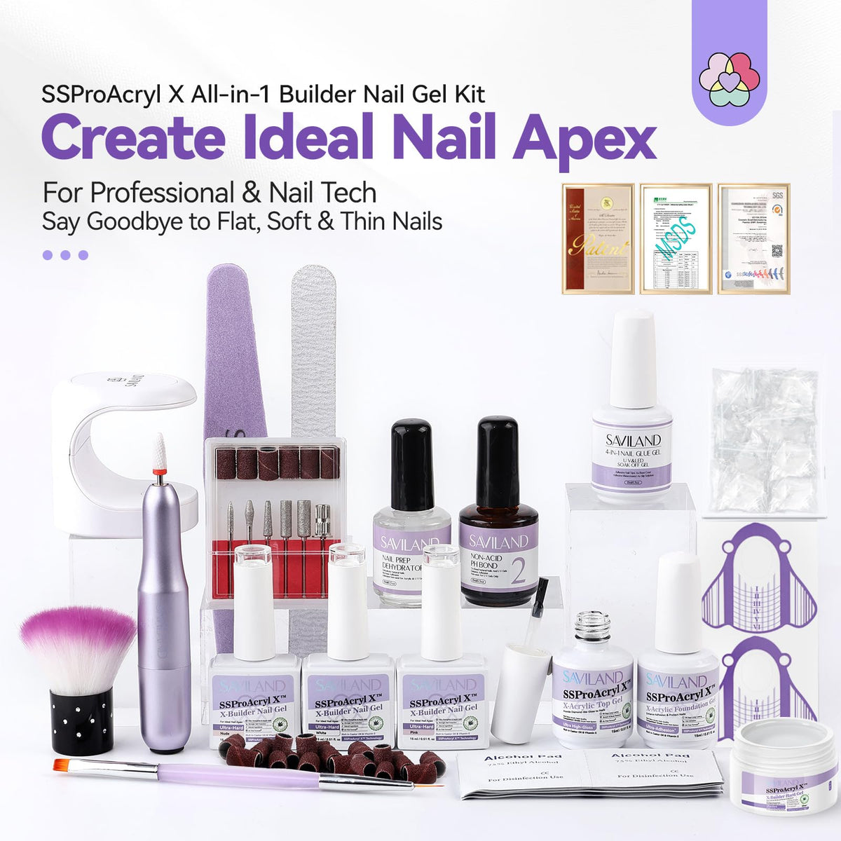 SAVILAND Builder Nail Gel Kit for Nail Extensions