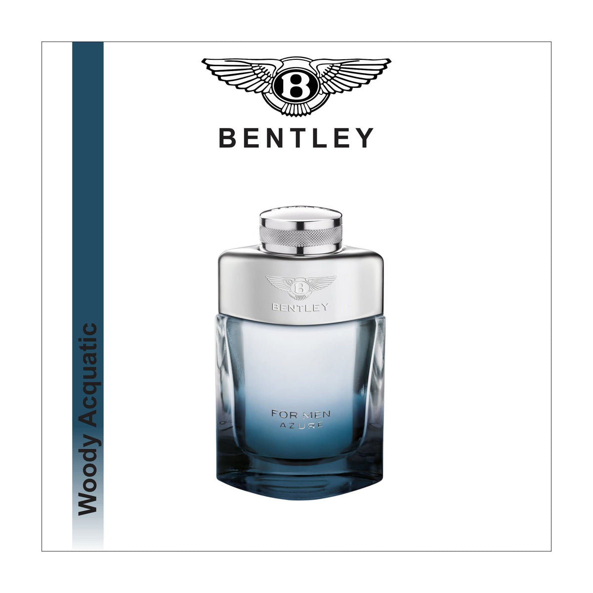 Bentley for Men Azure Fruity Eau de Toilette Spray, 3.4 Fl Oz