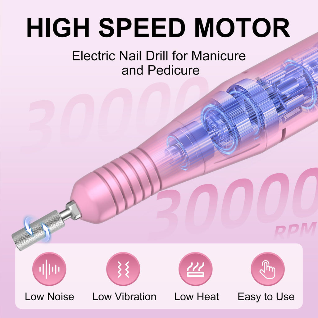 COSYGLOW Portable Cordless Electric Nail Drill Kit