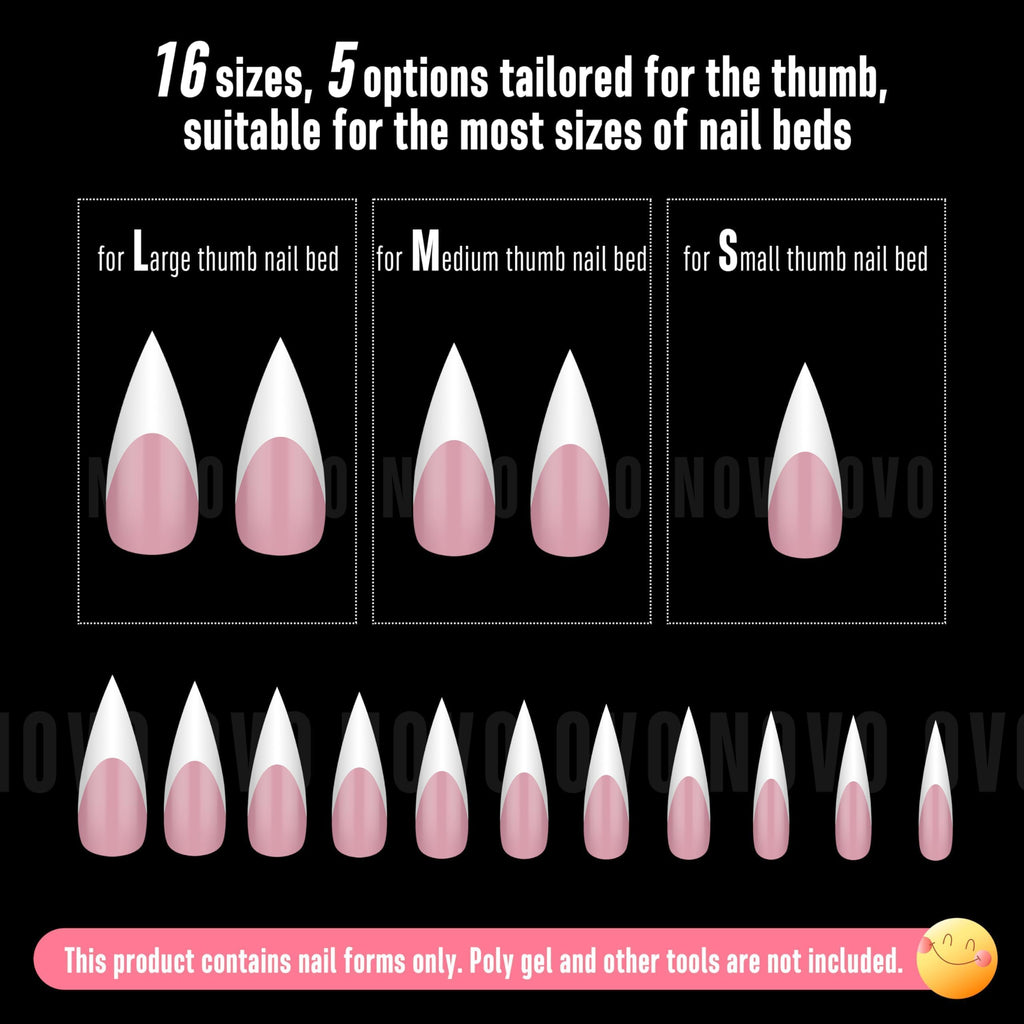 NOVO OVO Stiletto Nail Extension Tips and Forms