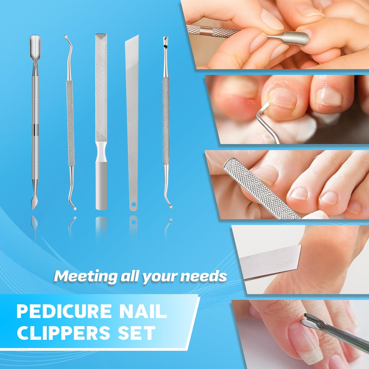 8-in-1 Heavy Duty Nail Clipper & Manicure Pedicure Kit