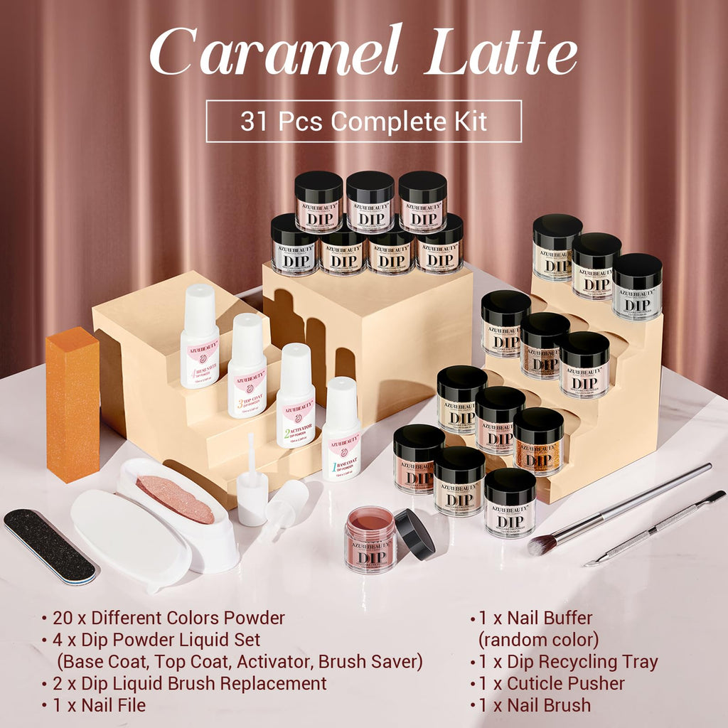 AzureBeauty Dip Powder Nail Kit for DIY Nail Art and Manicure