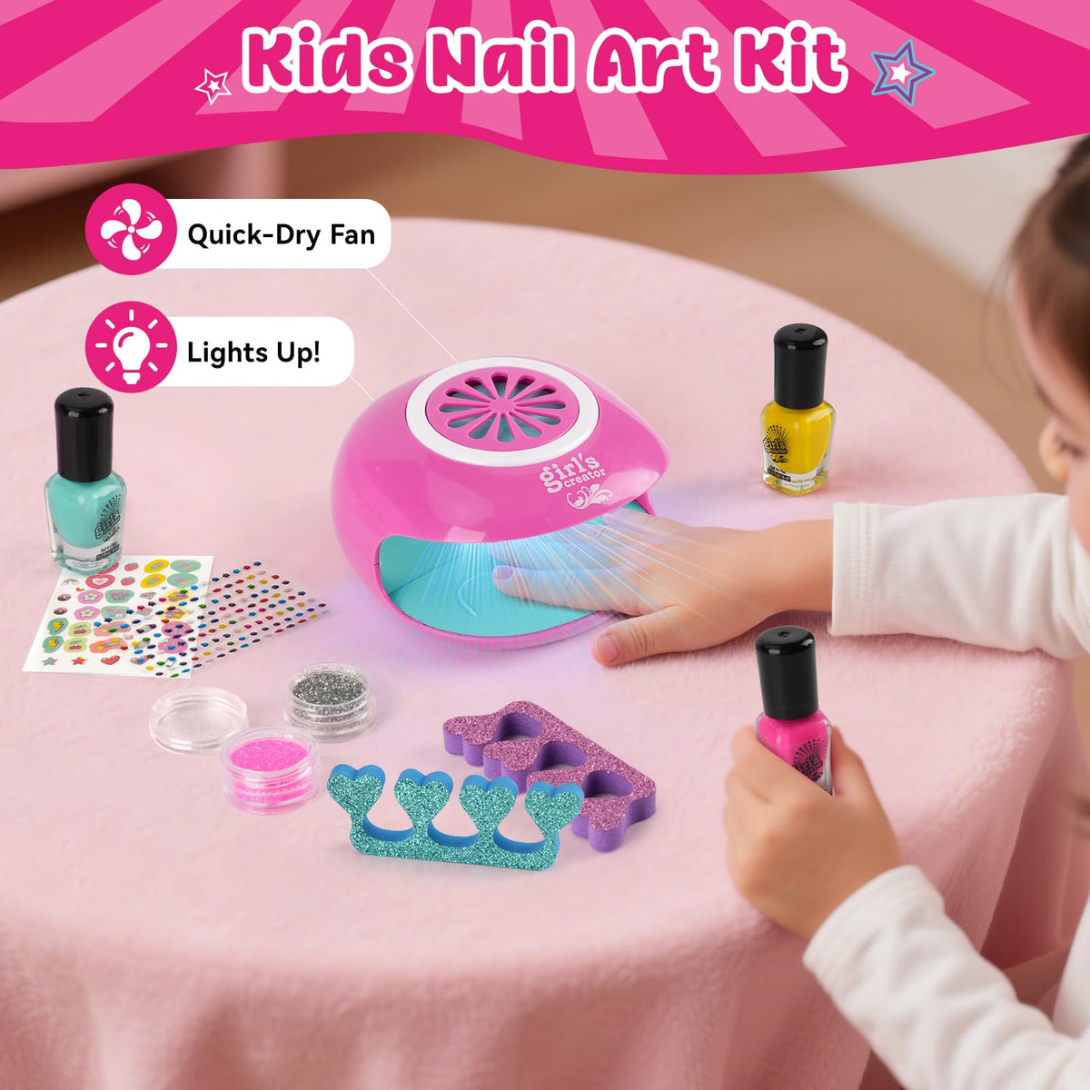 Auntyfey Kids Spa Day Kit for Girls with Foot Spa and Accessories