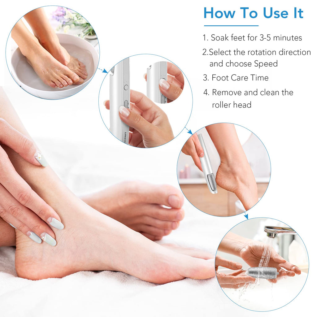 LINKEVAP Electric Foot Callus Remover Pedicure Kit