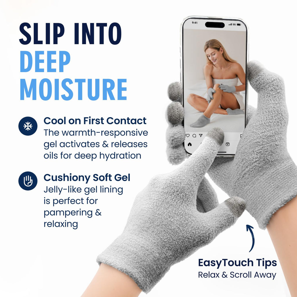 Dr. Frederick's Original Moisturizing Gel Socks and Gloves Set, 3 Pairs