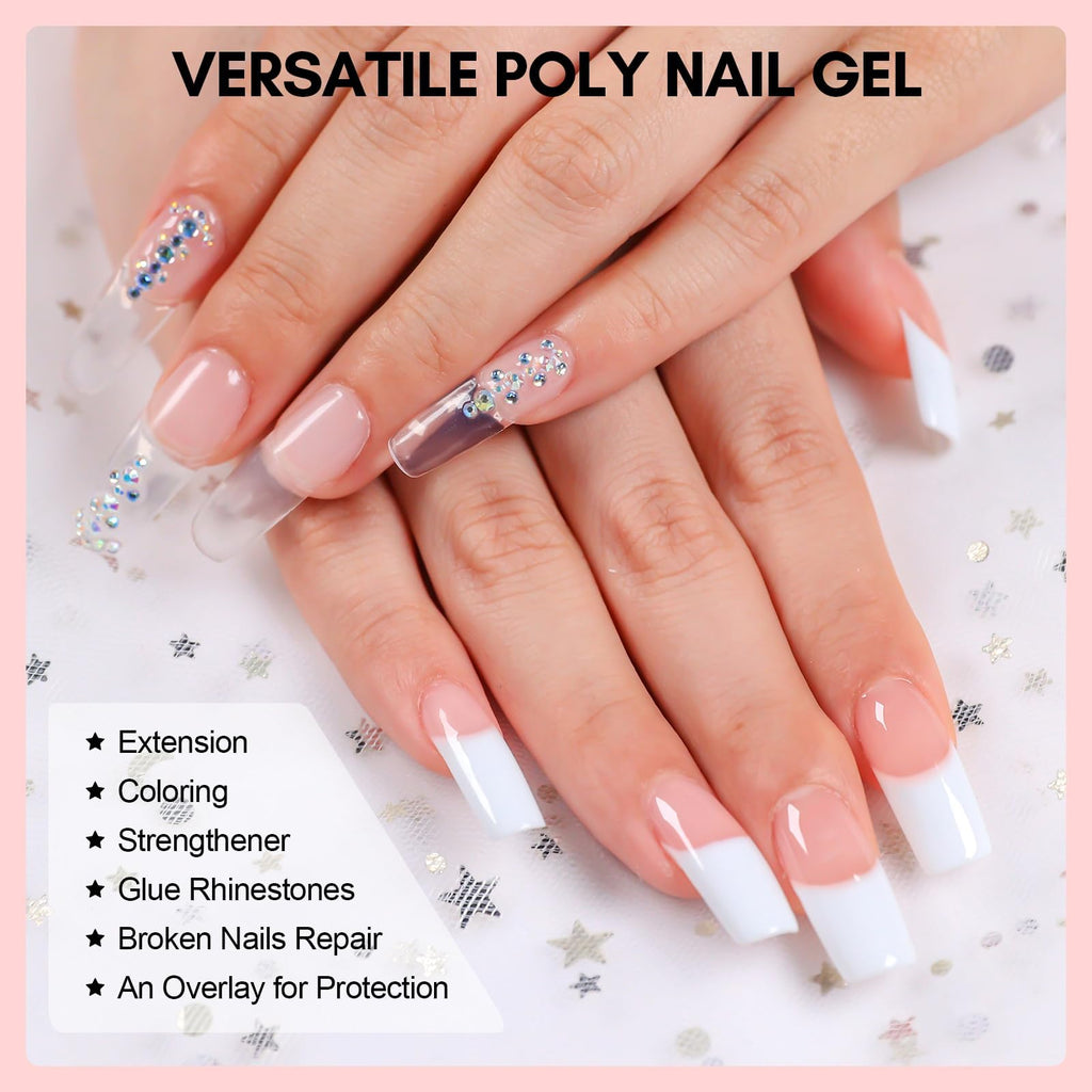 Makartt HEMA-Free TPO-Free Poly Nail Gel Extension Kit with Slip Solution