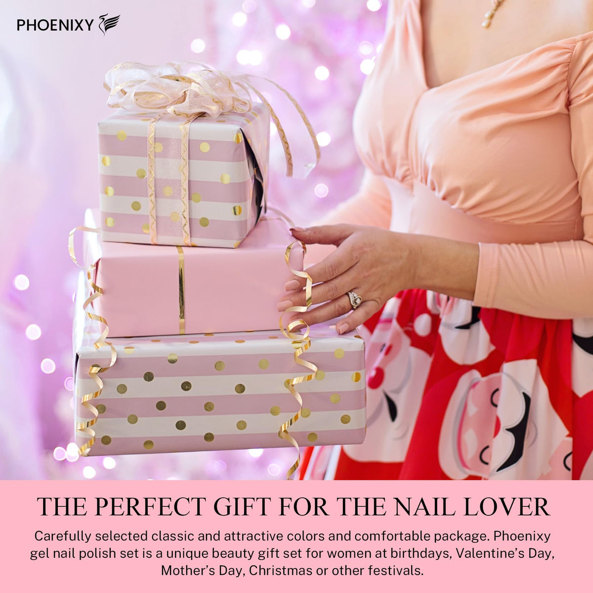 PHOENIXY Gel Nail Polish Kit with UV/LED Nail Lamp